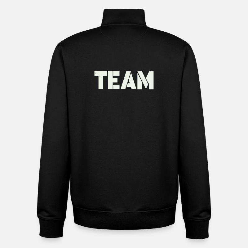 team - Unisex Organic Zip Sweatshirt von Stanley/Stella - Schwarz
