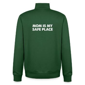 Mom Is My Safe Place - Unisex Organic Zip Sweatshirt von Stanley/Stella - Flaschengrün - Hinten - AI Model Male 185 dark (185cm)