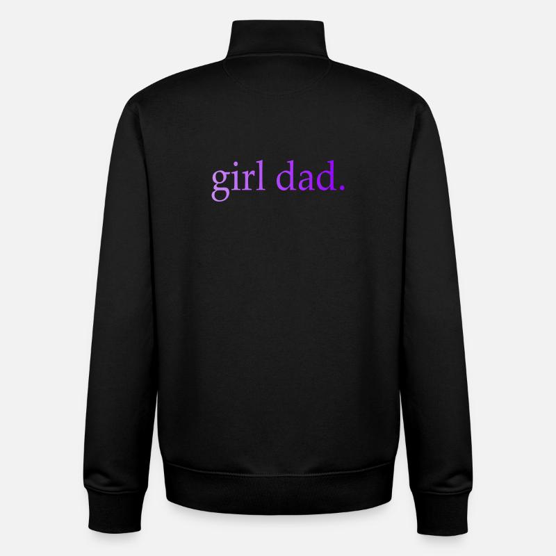 Papa fille cadeau de paternité - Sweat zippé unisexe en coton bio Stanley/Stella - noir
