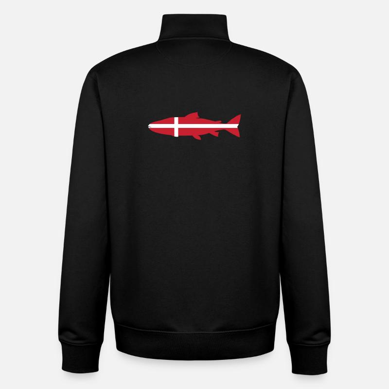 Lach Dänemark - Unisex Organic Zip Sweatshirt von Stanley/Stella - Schwarz
