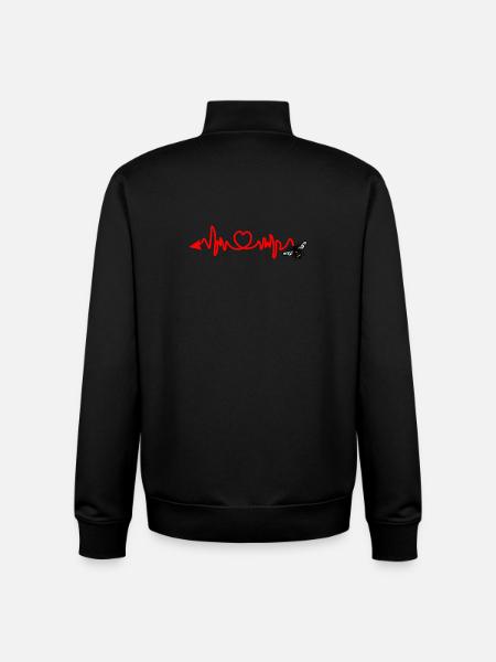 Cardio-Herzfrequenz, Biene mit Stachel oder Pfeil - Unisex Organic Zip Sweatshirt von Stanley/Stella - Schwarz