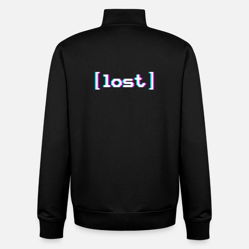 Vaporwave perdue - Sweat zippé unisexe en coton bio Stanley/Stella - noir