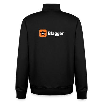 big blagger star - Unisex Organic Zip Sweatshirt by Stanley/Stella - black - Back - AI Model Male 185 light (185cm)