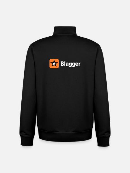 big blagger star - Unisex Organic Zip Sweatshirt by Stanley/Stella - black
