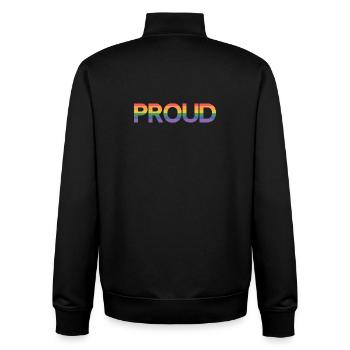 LGBT Pride Month - Sei stolz - Unisex Organic Zip Sweatshirt von Stanley/Stella - Schwarz - Hinten - AI Model Male 185 light (185cm)
