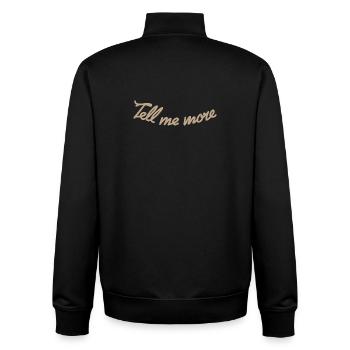 Tell Me More – Die Eleganz des Dialogs - Unisex Organic Zip Sweatshirt von Stanley/Stella - Schwarz - Hinten - AI Model Male 185 light (185cm)