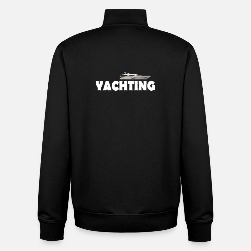 Yachting - Sweat zippé unisexe en coton bio Stanley/Stella - noir
