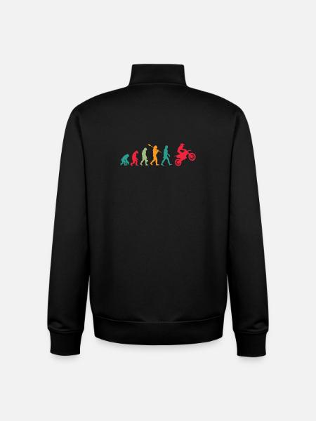 Motorrad Cross Evolution - Unisex Organic Zip Sweatshirt von Stanley/Stella - Schwarz