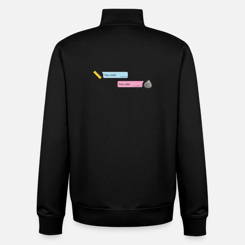 Rock & Rule - Unisex Organic Zip Sweatshirt by Stanley/Stella - black
