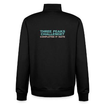 Three Peaks Herausforderung? Abgeschlossen, Kumpel - Unisex Organic Zip Sweatshirt von Stanley/Stella - Schwarz - Hinten - AI Model Male 185 light (185cm)