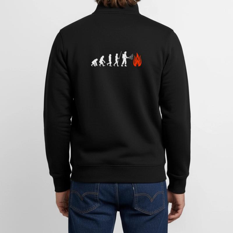 Fire Brigade Evolution Firefighter Unisex Organic Zip Sweatshirt by Stanley/Stella