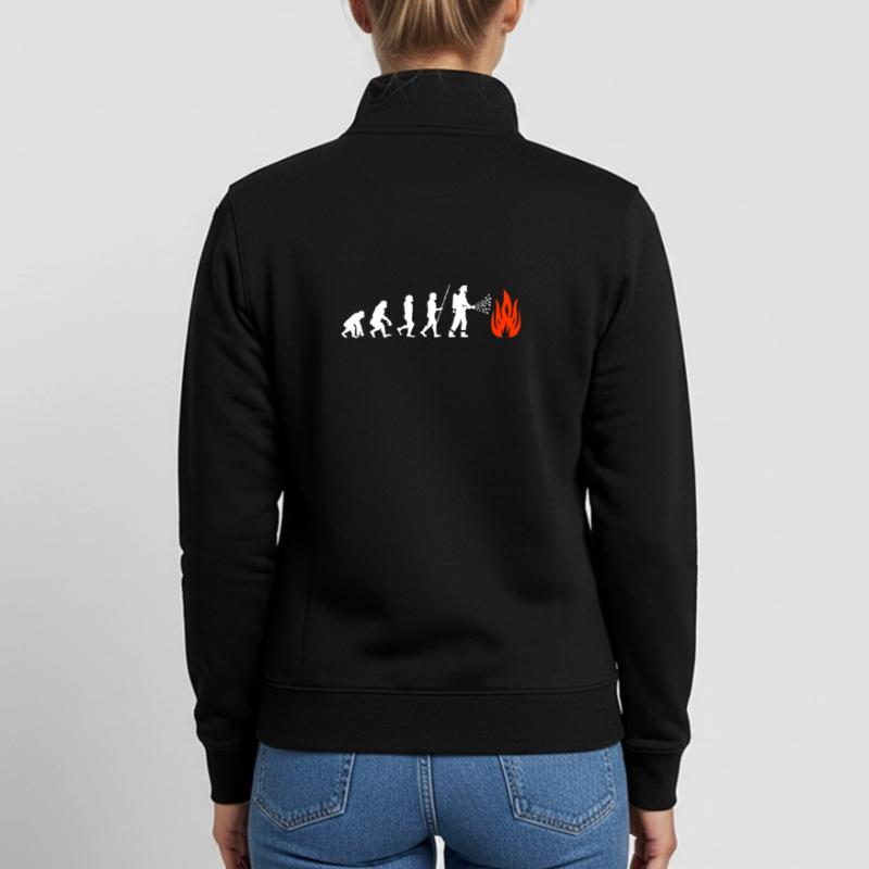 Pompier Évolution de la brigade d’incendie Sweat zippé unisexe en coton bio Stanley/Stella