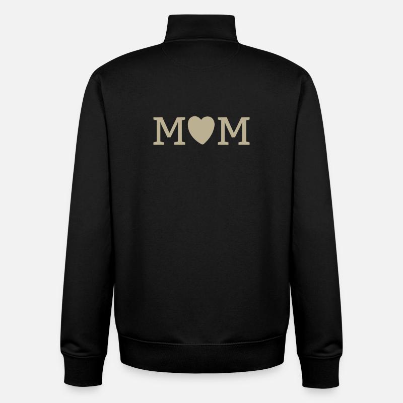 MAMAN – L’amour de la mère - Sweat zippé unisexe en coton bio Stanley/Stella - noir