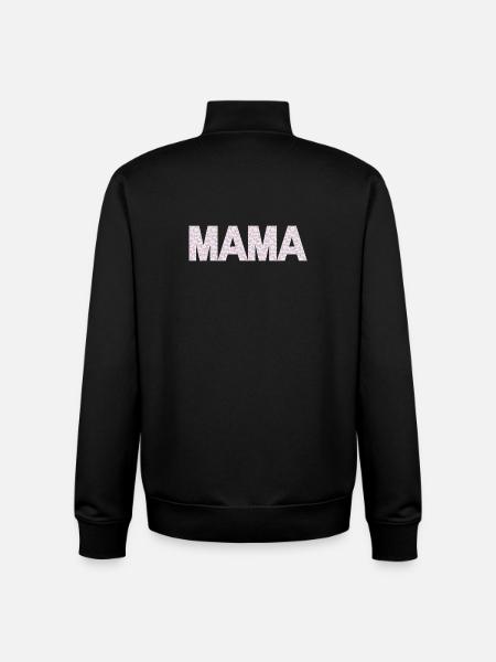 Mom Blossoms Typography - Unisex Organic Zip Sweatshirt by Stanley/Stella - black
