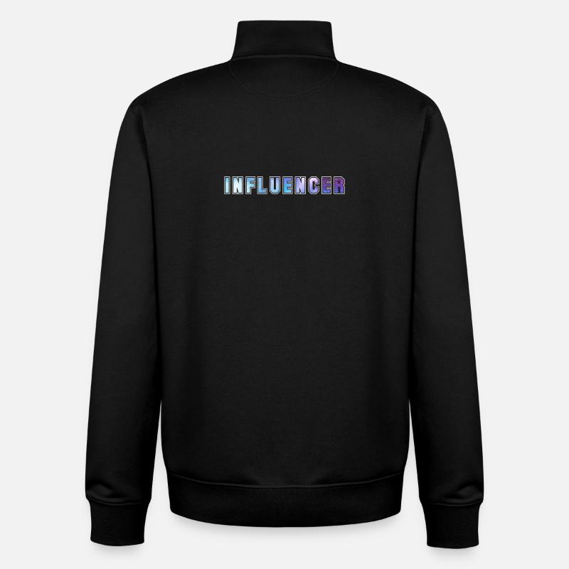 Influencer - Sweat zippé unisexe en coton bio Stanley/Stella - noir