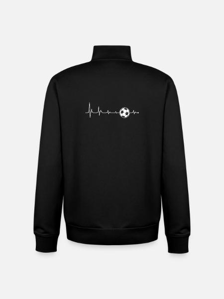 Moon Pulse Heartbeat - Unisex Organic Zip Sweatshirt by Stanley/Stella - black