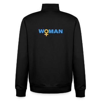 WOMAN - Unisex Organic Zip Sweatshirt by Stanley/Stella - black - Back - AI Model Male 185 light (185cm)