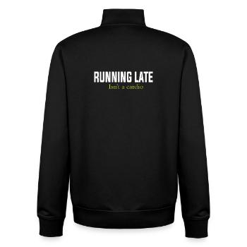 RUNNING LATE IS NOT A CARDIO - Sweat zippé unisexe en coton bio Stanley/Stella - noir - Dos - AI Model Male 185 light (185cm)