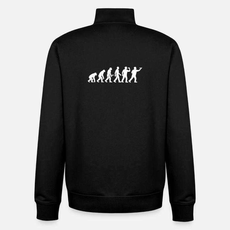 Evolution of technology - Unisex Organic Zip Sweatshirt by Stanley/Stella - black