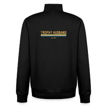 Trophy Husband 1991 Retro Hasband Jubiläum - Unisex Organic Zip Sweatshirt von Stanley/Stella - Schwarz - Hinten - AI Model Male 185 light (185cm)