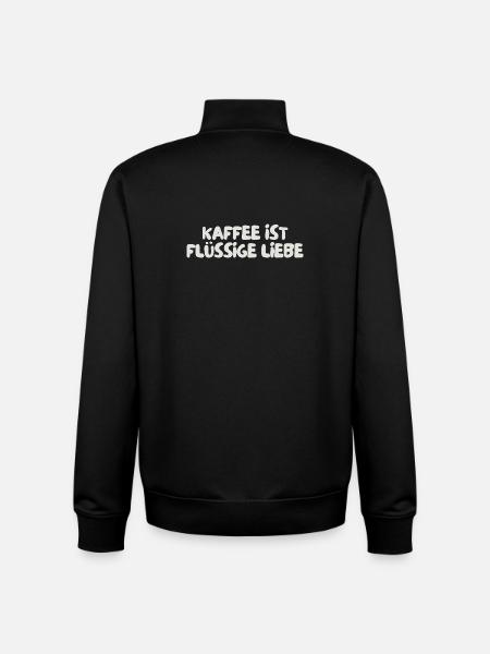 Coffee is liquid love - Unisex Organic Zip Sweatshirt by Stanley/Stella - black