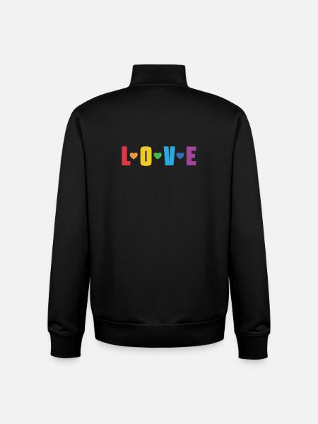 LGBT-Pride-Monat – Liebe ist Liebe - Unisex Organic Zip Sweatshirt von Stanley/Stella - Schwarz