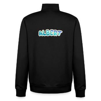 Albert als Beruf - Unisex Organic Zip Sweatshirt von Stanley/Stella - Schwarz - Hinten - AI Model Male 185 light (185cm)
