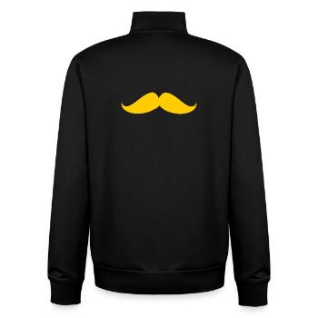 MUSTACHE.BONNE Vatertag. Vatertag. - Unisex Organic Zip Sweatshirt von Stanley/Stella - Schwarz - Hinten - AI Model Male 185 light (185cm)