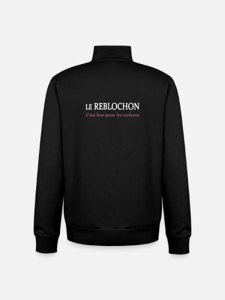 Le reblochon c'est bon - Sweat zippé unisexe en coton bio Stanley/Stella - noir