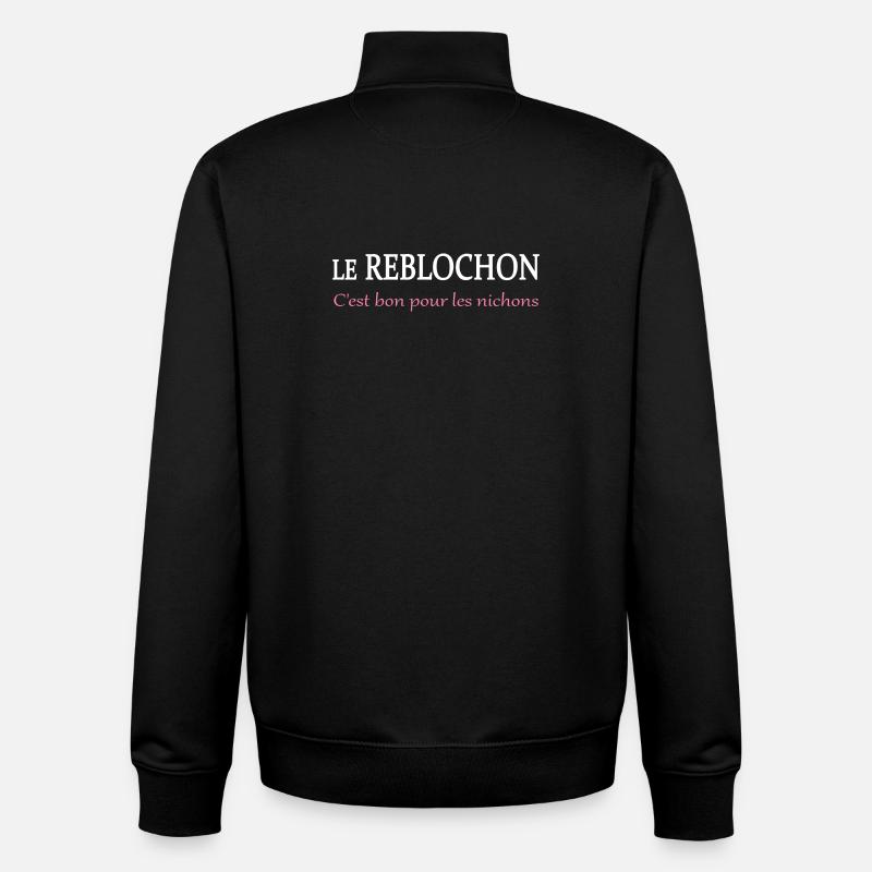 Le reblochon c'est bon - Sweat zippé unisexe en coton bio Stanley/Stella - noir