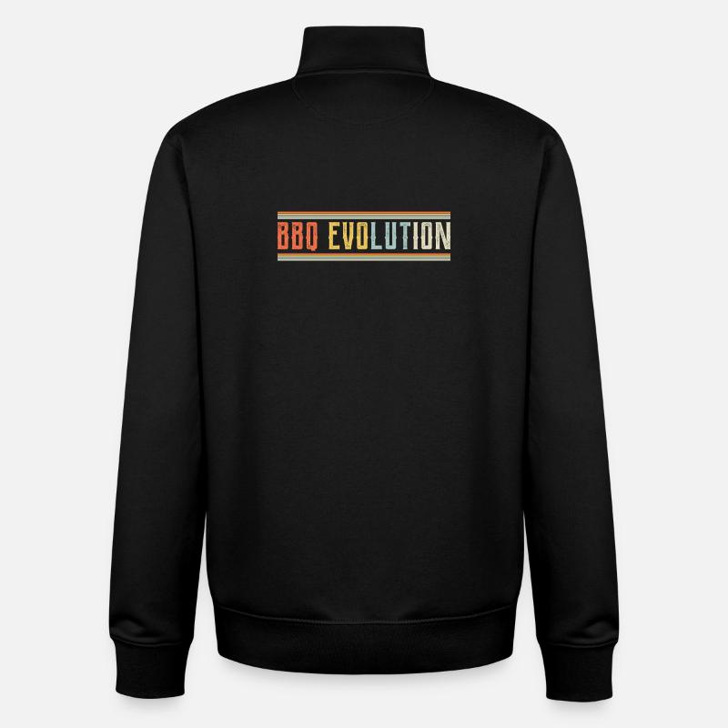 BBQ Evolution Design - Sweat zippé unisexe en coton bio Stanley/Stella - noir