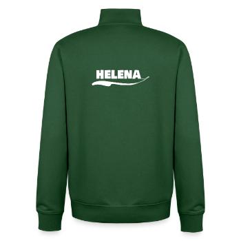 Helena comme prénom - Sweat zippé unisexe en coton bio Stanley/Stella - vert bouteille - Dos - AI Model Male 185 dark (185cm)