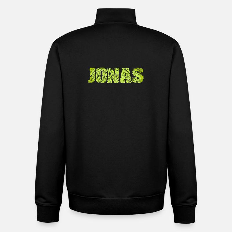 Name Jonas - Unisex Organic Zip Sweatshirt von Stanley/Stella - Schwarz