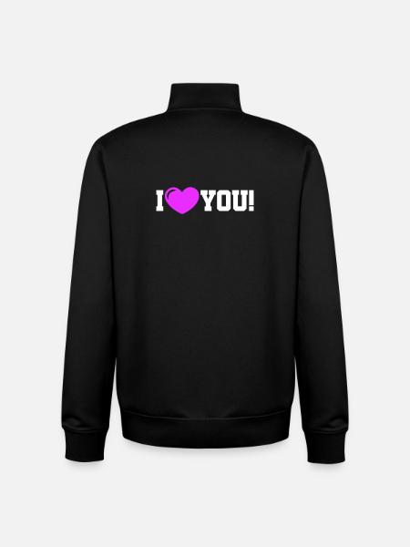 I love you - Ich Liebe Dich - Unisex Organic Zip Sweatshirt by Stanley/Stella - black