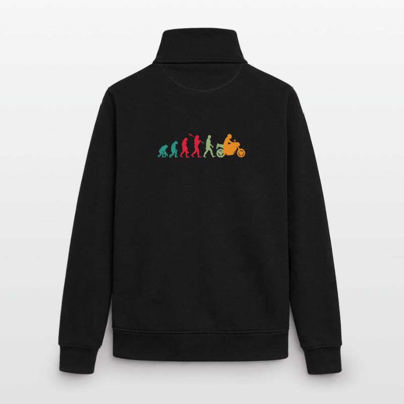 Evolution! Motorcycle Gift Idea Bikes Unisex Organic Zip Sweatshirt by Stanley/Stella