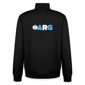 Argentinien - Unisex Organic Zip Sweatshirt von Stanley/Stella - Schwarz - Hinten - AI Model Male 185 light (185cm)