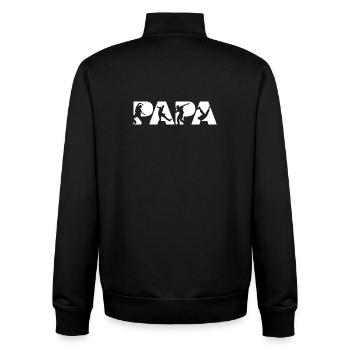 Papa Dancer Hip Hop Street Dance Silhouettes - Unisex Organic Zip Sweatshirt by Stanley/Stella - black - Back - AI Model Male 185 light (185cm)