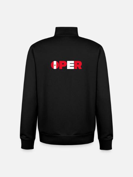 Pérou - Sweat zippé unisexe en coton bio Stanley/Stella - noir
