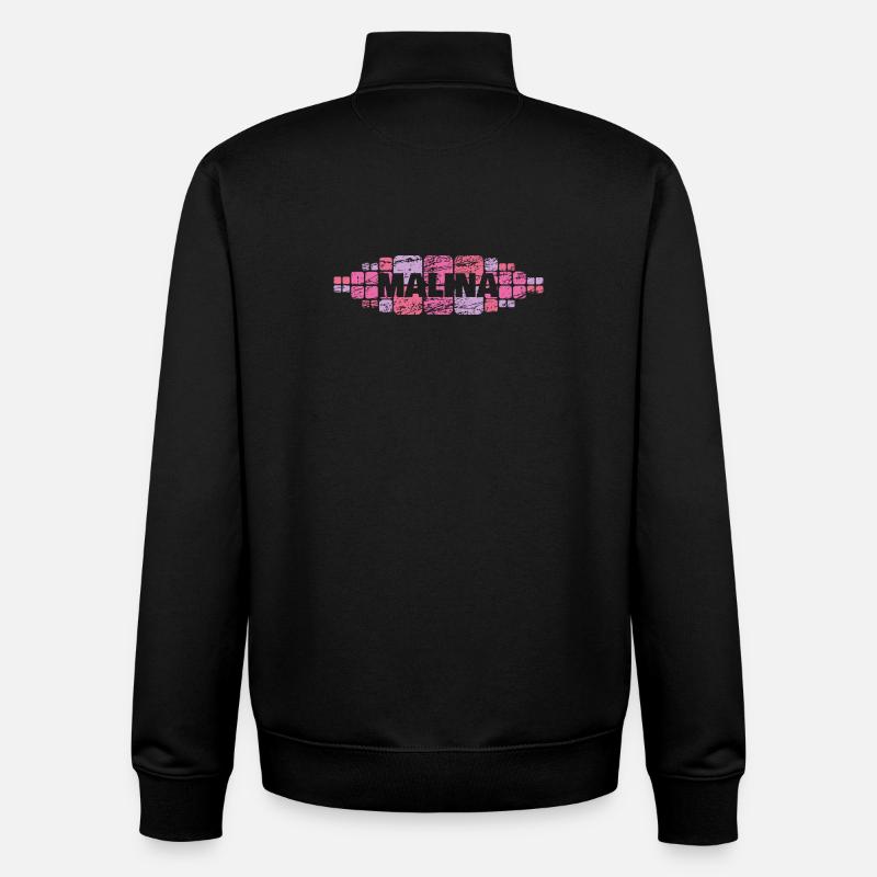 Malina as a mom - Unisex Organic Zip Sweatshirt by Stanley/Stella - black