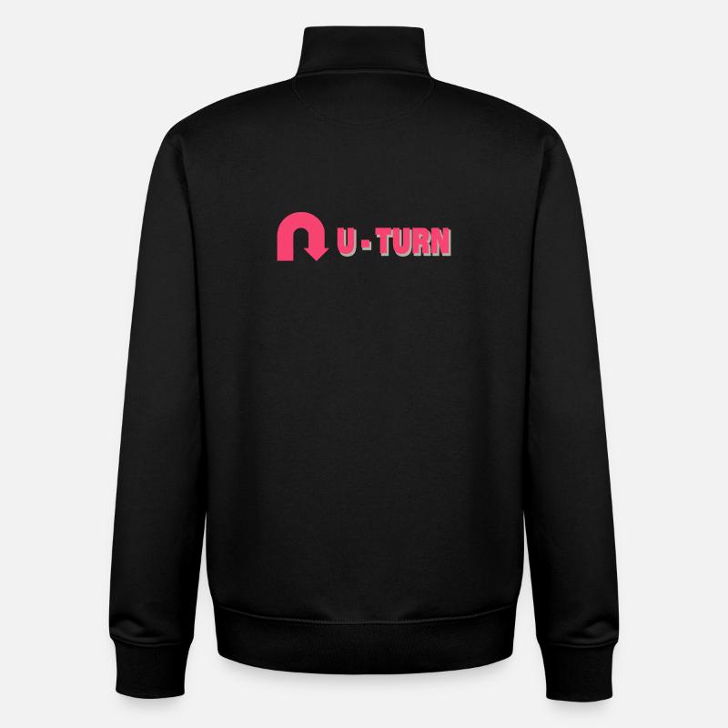 U-turn - Unisex Organic Zip Sweatshirt by Stanley/Stella - black