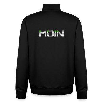 Bonjour - Sweat zippé unisexe en coton bio Stanley/Stella - noir - Dos - AI Model Male 185 light (185cm)