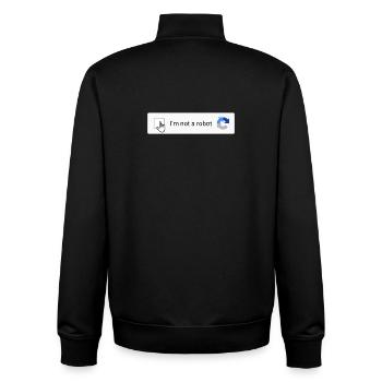 I'm not a robot - Unisex Organic Zip Sweatshirt by Stanley/Stella - black - Back - AI Model Male 185 light (185cm)