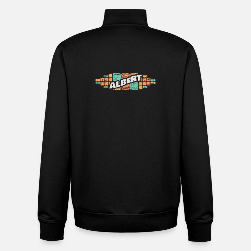 Albert as a given name - Unisex Organic Zip Sweatshirt by Stanley/Stella - black