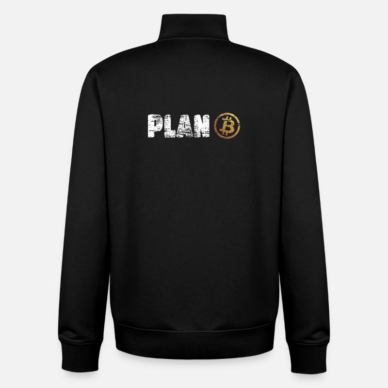 Plan Bitcoin Plan B - Unisex Organic Zip Sweatshirt by Stanley/Stella - black