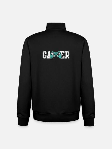 Gamer Glyphs Controller Tee - Unisex Organic Zip Sweatshirt by Stanley/Stella - black
