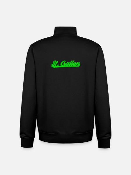StGallen Neon Lettering - Unisex Organic Zip Sweatshirt by Stanley/Stella - black