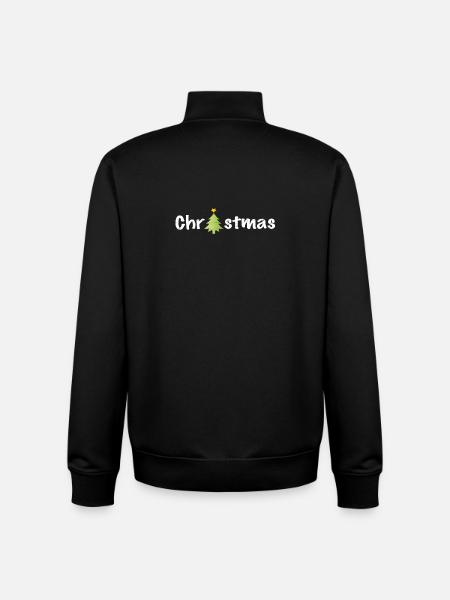 Christmas claim with tree - Unisex Organic Zip Sweatshirt by Stanley/Stella - black