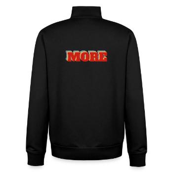 More - Unisex Organic Zip Sweatshirt von Stanley/Stella - Schwarz - Hinten - AI Model Male 185 light (185cm)