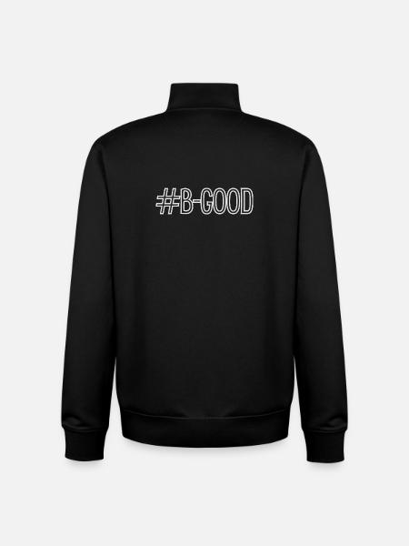 #B-Good print - Unisex Organic Zip Sweatshirt by Stanley/Stella - black