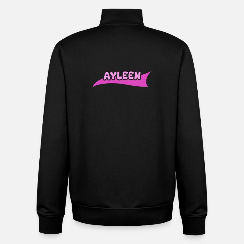 First name Ayleen - Unisex Organic Zip Sweatshirt by Stanley/Stella - black